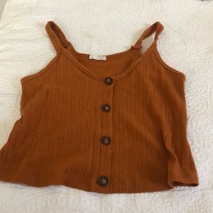 Burnt orange crop top
